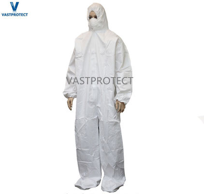 Categoria 3 Tipo 5 6 Roupas descartáveis de remoção de amianto com adesivos de logotipo de capuz e bota