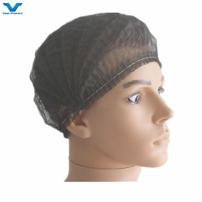 18" preto descartável não tecido PP clip Strip Bouffant capuz de rede de cabelo mob com único ou duplo elástico certificado CE