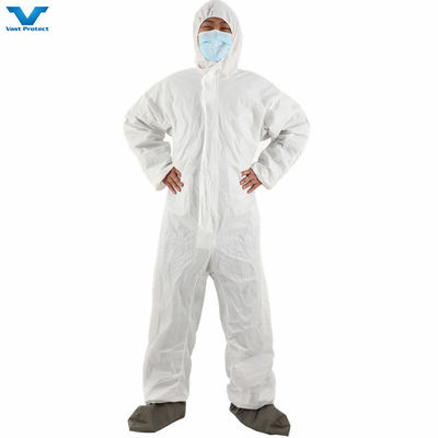 Categoria 3 Tipo 5/6 Traje descartável Trajes impermeáveis e com capuz para protecção da segurança