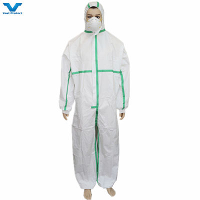Categoria 3 Tipo 5/6 Traje descartável Trajes impermeáveis e com capuz para protecção da segurança