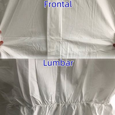 EN1073 Traje de microfilme descartável branco para partículas sólidas