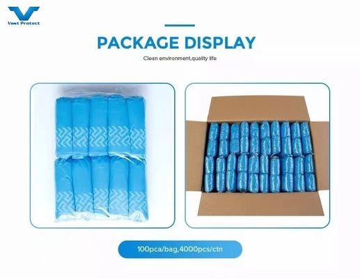Disponível PP 10-20g Elastico Azul Antiderrapante Impresso Cobertura de Calçado Para Alto Padrão