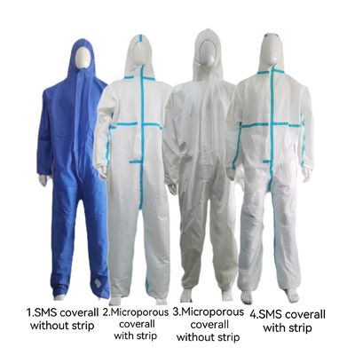 CE Tipo 5 6 Combatentes não tecidos Disponível Traje de Proteção OEM Azul Branco Laranja