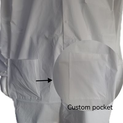 Casaco de laboratório uniforme unisex com pulsos elásticos