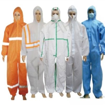 Traje de EPI Tipo 4 5 6 SMS PP Trajes de proteção porosos