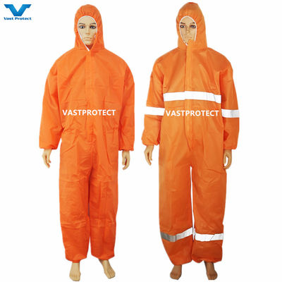 Traje de EPI Tipo 4 5 6 SMS PP Trajes de proteção porosos