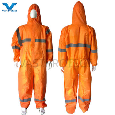 Traje de EPI Tipo 4 5 6 SMS PP Trajes de proteção porosos
