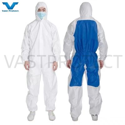 Traje de EPI Tipo 4 5 6 SMS PP Trajes de proteção porosos