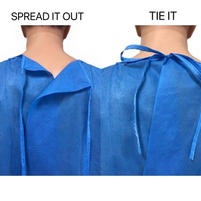 Roupa de isolamento SMS descartável não estéril e suave e respirável ANSI GB15979-2002