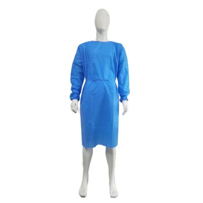 Vestido de isolamento antiestático respirável azul AAMI Nível 2 3 Para equipamento de proteção