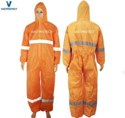 Custo de Envio Branco Laranja SMS Microporoso Sf Mf Camisola descartável com fita refletora