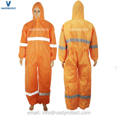 Customizado SMS Laranja Microporoso Disponível Caixa Reflectiva Overalls Estilo Geral