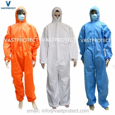Modelo N.O. VPT621 Vestuário descartável de tecido não tecido de polipropileno SMS, micro-poroso, para trabalho industrial