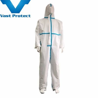 Vestuário de segurança de proteção Tyvek direto de categoria 3/Categoria III padrão com autocolante de logotipo