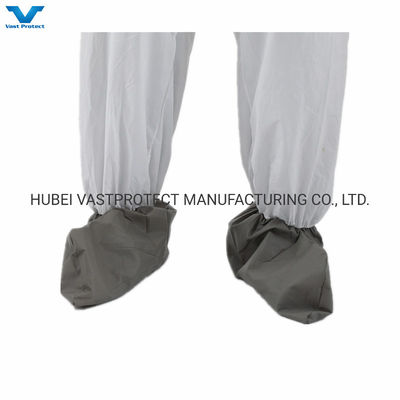 Equipamento de protecção individual de segurança industrial 50GSM de tecido não tecido, micro-poroso, descartável, com cobertura de botas cinza