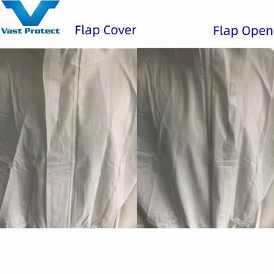 Camisa de tecido microporous antiestático descartável e respirável para proteção suave