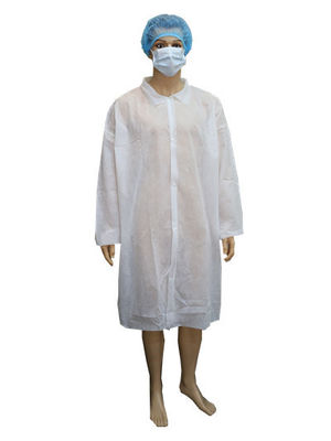 Coats de laboratório descartáveis personalizados com certificado CE e fecho de fita mágica