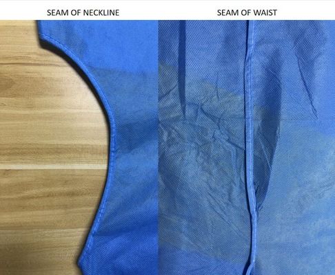 VASTPROTECT-501 Vestido de isolamento não tecido SMS hidropónico azul