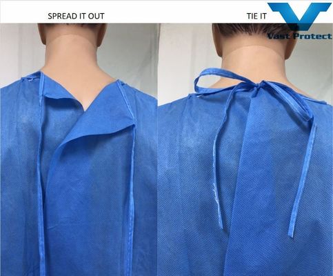 Transmissão rápida de umidade Vestido cirúrgico descartável Cuidados de saúde Hidropônico protetor En13795-2-2019 Anti-mofo Anti-bacteriano