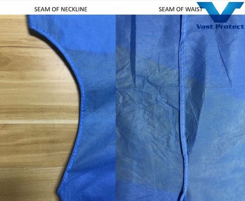 Transmissão rápida de umidade Vestido cirúrgico descartável Cuidados de saúde Hidropônico protetor En13795-2-2019 Anti-mofo Anti-bacteriano