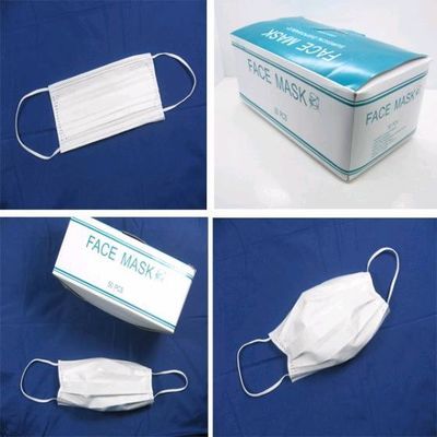 Tipo I II Iir Protector 3 Ply Black White Earloop PP Não tecido Máscara facial descartável