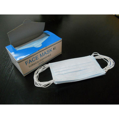 Lista branca CE 3 Ply Earloop Não tecido PP Proteção médica Disponível Máscara facial cirúrgica