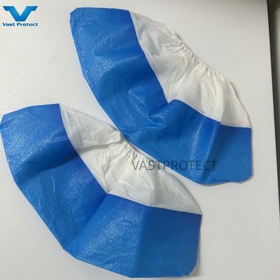 PP CPE Antiderrapante Azul Branco De protecção descartável