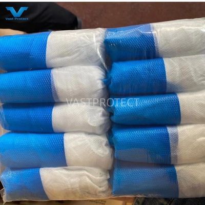 PP CPE Antiderrapante Azul Branco De protecção descartável