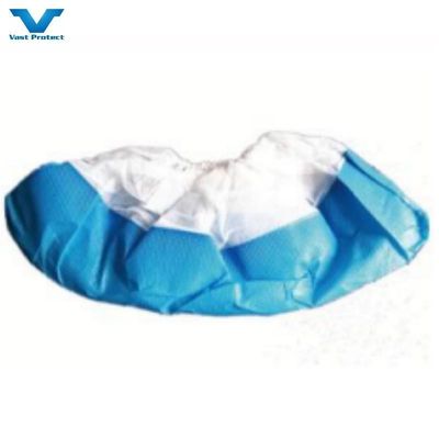 PP CPE Antiderrapante Azul Branco De protecção descartável