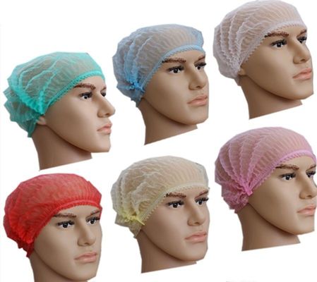 Não esterilizado Personalização descartável não tecido PP Mob Clip Strip Bouffant Hairnet Cap