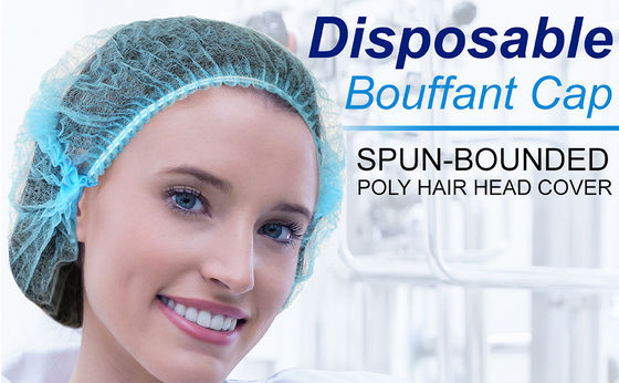 Disponível não tecido PP clip Strip Bouffant Mob médico de enfermagem chapéu para cirurgias médicas