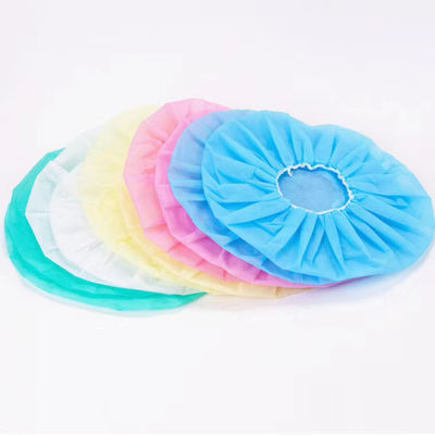 Cabelo Branco Azul Vermelho Rosa Cabelo Elastico Não Tecido de PP Rede de Cabelo descartável Redonda Bouffant Cap Impermeável