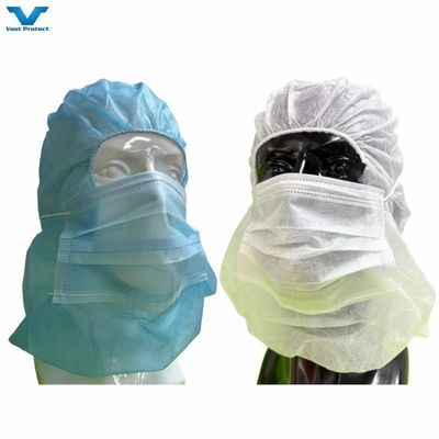 Balaclava Capuz Capuz Ninja Astro Space Cap 20GSM PP não tecido Protector descartável com máscara facial