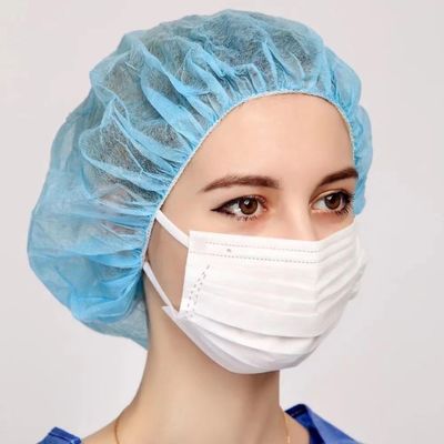 Personalização Vermelho Sanitário Cirúrgico Enfermeira Rede de Cabelos Desutilizável PP SMS Bouffant Cap