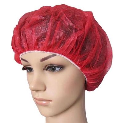 Personalização Vermelho Sanitário Cirúrgico Enfermeira Rede de Cabelos Desutilizável PP SMS Bouffant Cap