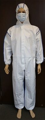 Combate ao amianto Traje de uso descartável de material perigoso Traje de uso descartável de micro-poros com acessórios de etiqueta