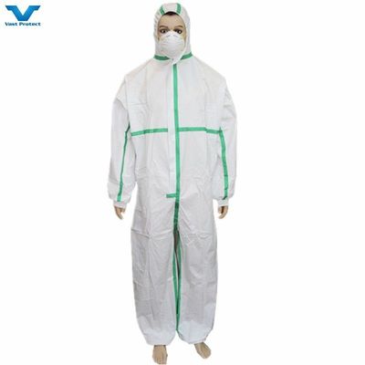 Pagamentos de apoio em USD Trajes descartáveis com trajes com fecho duplo ou com fecho de Singer