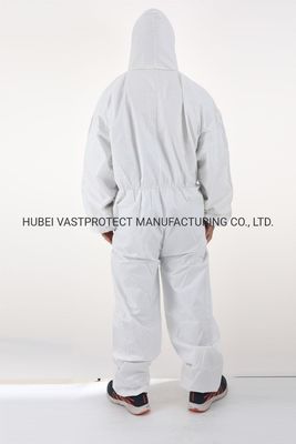 All-in-one XL Estrutura Impermeável Respirável Tipo 5/6 Cat 3 Revestimento branco descartável