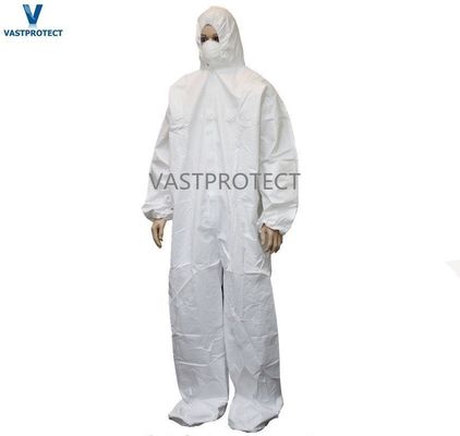 Overalls brancos acessíveis Trajes Overalls descartáveis com capuz e bota personalizados
