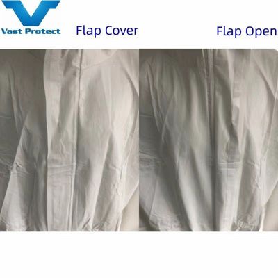 202 X 128 cm Vestuário de Proteção Microporoso Branco descartável para conforto respirável