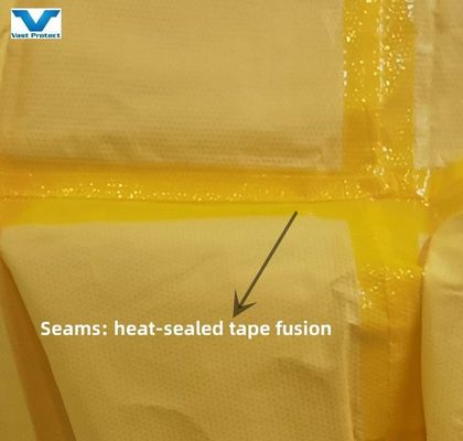 VASTPROTECT-609 Cor-de-rosa, uniforme descartável, roupa de protecção resistente a produtos químicos, 175*140cm