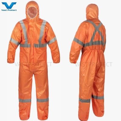Traje elástico de pulso microporoso descartável com fita refletora tipo CE 5 6