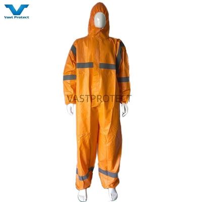 Traje elástico de pulso microporoso descartável com fita refletora tipo CE 5 6
