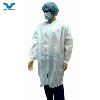Rótulo de género unisex Vestuário de trabalho descartável de protecção não tecido PP Colete de laboratório anti-polvo