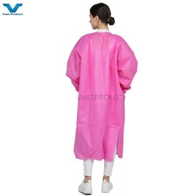 Tamanho 5XL Trabalho de proteção Use uniforme não tecido SMS casaco de laboratório com pulsos e bolsos abertos
