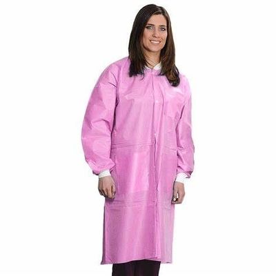 45GSM SMS Dental Respirável Unisex Jaquetas de laboratório descartáveis com frente e colarinho abertos