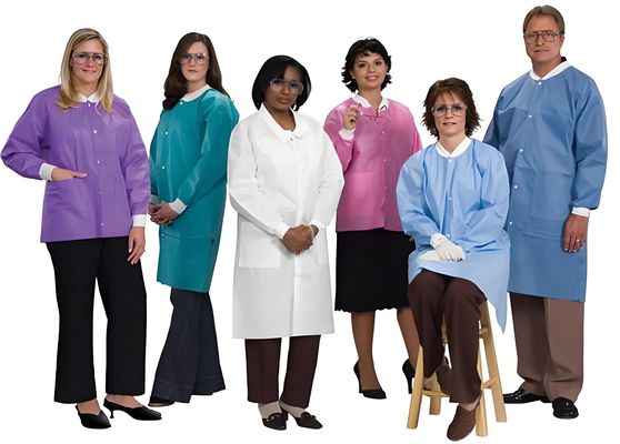 Saco descartável profissional respirável Saco de laboratório para adultos