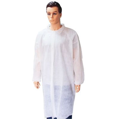 Casaco de laboratório de polipropileno descartável branco, tamanho M L XL 2XL para médicos, enfermeiros, em roxo