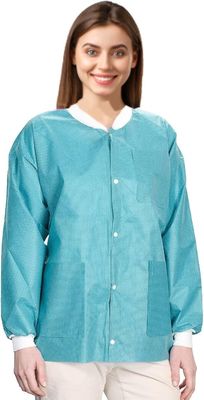 Jaquetas descartáveis de laboratório casaco 32" comprimento de quadril longa vestidos de trabalho roupas S-2XL amostra grátis