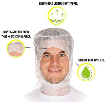 Não tecido descartável de PP Ninja Astronauta Espacial Balaclava Hood Capuz para 40 * 38 cm